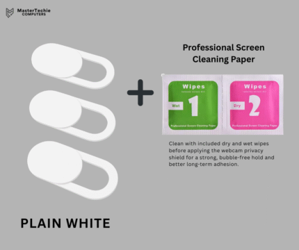 MasterTechie Webcam Privacy Shield - White PLAIN