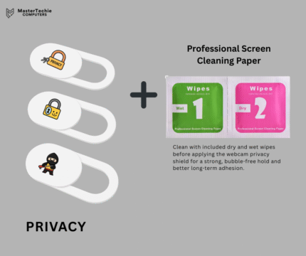 MasterTechie Webcam Privacy Shield - White PRIVACY