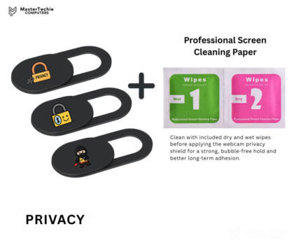 MasterTechie Webcam Privacy Shield - Black PRIVACY